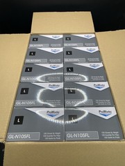 1 Case Of 10 Boxes ProWorks GL-N107FL Examination Gloves Black Nitrile L 100/box
