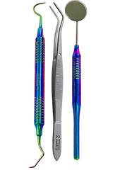 German Reusable Basic Dental Set Mirror Explorer College Plier Dental Instrument