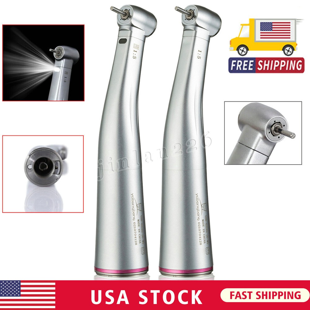 Dental 1:5 Increasing Contra Angle LED/No-LED Handpiece Fit NSK Electric Motor