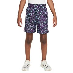 Kids’ Nike Multi Speckled Woven Shorts XSmall Viotech/White