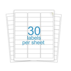 1 x 2 5/8 60000 Address Blank Shipping Adhesive Labels Compatible 2.625 x 1 30UP