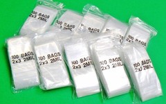 1000 Reclosable 2 mil Clear Bags 2×3 Poly Resealable 2″ x 3″ Baggies 1,000