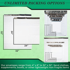 Pick Quality & Quantity ~1-12,000 Poly Mailers ~ Economy 2mil /Commercial 2.4mil