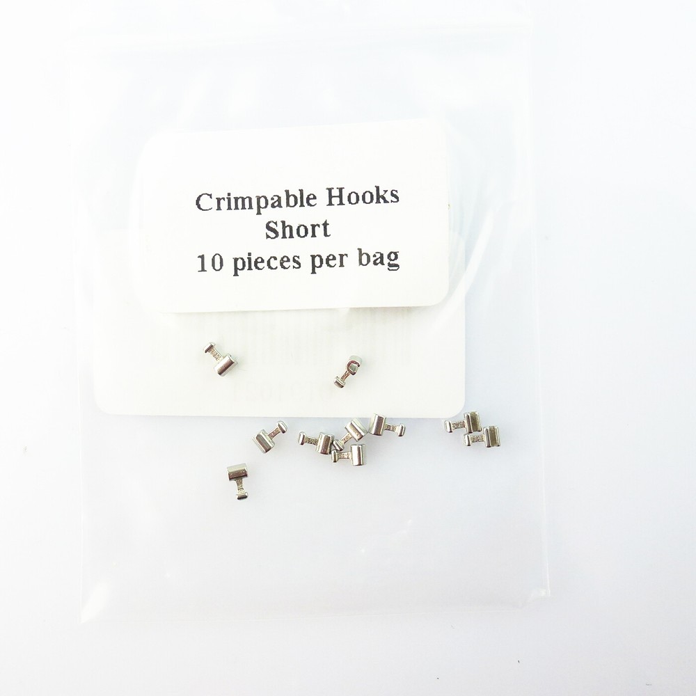 10 Pcs Dental Orthodontic Crimpable Hook Long/Medium/Short/Stop Stainless Steel