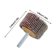 Aluminum Oxide Shank Mounted Flap Wheels, 1-1/2″ x 1″ x 1/4″, 60 Grit – 5 Pack