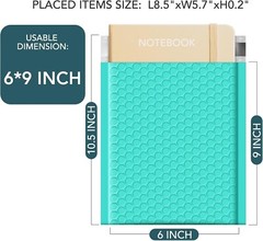 Poly Bubble Mailer Padded Bags Mailing Bubble Envelopes Bags #0 6×10″ 50Pc Teal