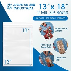 Durable 2 Mil Clear Zip Poly Bags – 100 Pack for Packing and Organizing
