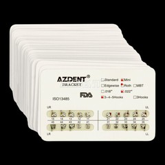 20X Dental Orthodontic Brackets Braces Mini Standard Roth MBT .018 .022 AZDENT