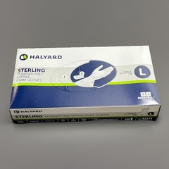 HALYARD STERLING 45271 Nitrile Powder-Free LARGE Exam Gloves Box of 100 Gloves