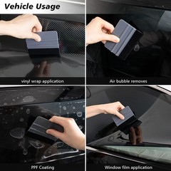 100 PCS Felt Squeegee for Vinyl – Flexible Plastic Squeegee with Fabric Felt …