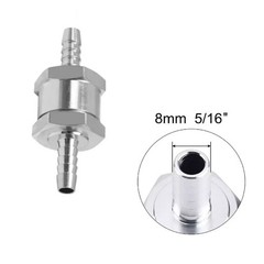 2 Pcs 8mm 5/16″ Fuel Non-Return One Way Check Valve Petrol Diesel Oil Aluminum