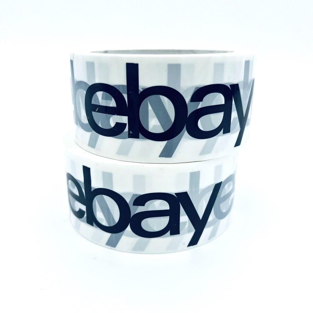 2 Rolls eBay Branded Shipping Tape With Black Logo – 2″ x 75 Yards New