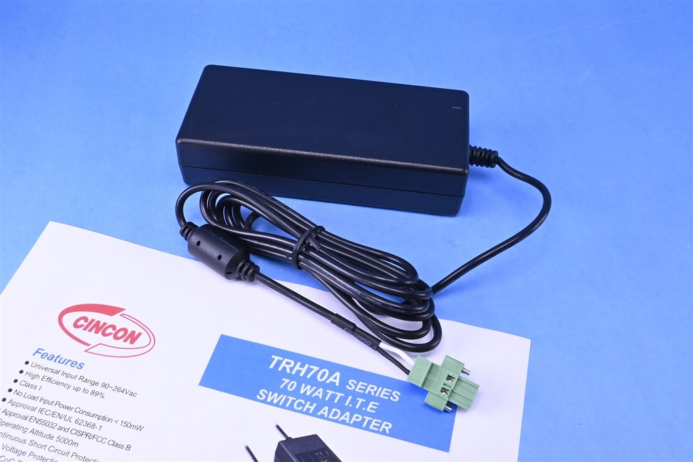 Cincon AC Adapter 70 Watt 24VDC 3A 100-240V Input ITE Switch Adapter