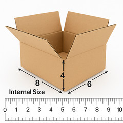 100 8x6x4 Shipping Boxes Cardboard Corrugated Mailing Packing Cartons USA