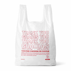 Bags 1/6 Large 21 x 6.5 x 11.5 THANK YOU T-Shirt Plastic Grocery Shopping Bags