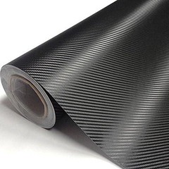 ​3D Black Carbon Fiber Vinyl Wrap 12″x60″ Twill Weave Self-Adhesive Sheet​