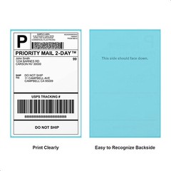 500/1000 4″x6″ Fanfold Direct Thermal Shipping Labels for Zebra & Rollo Printers