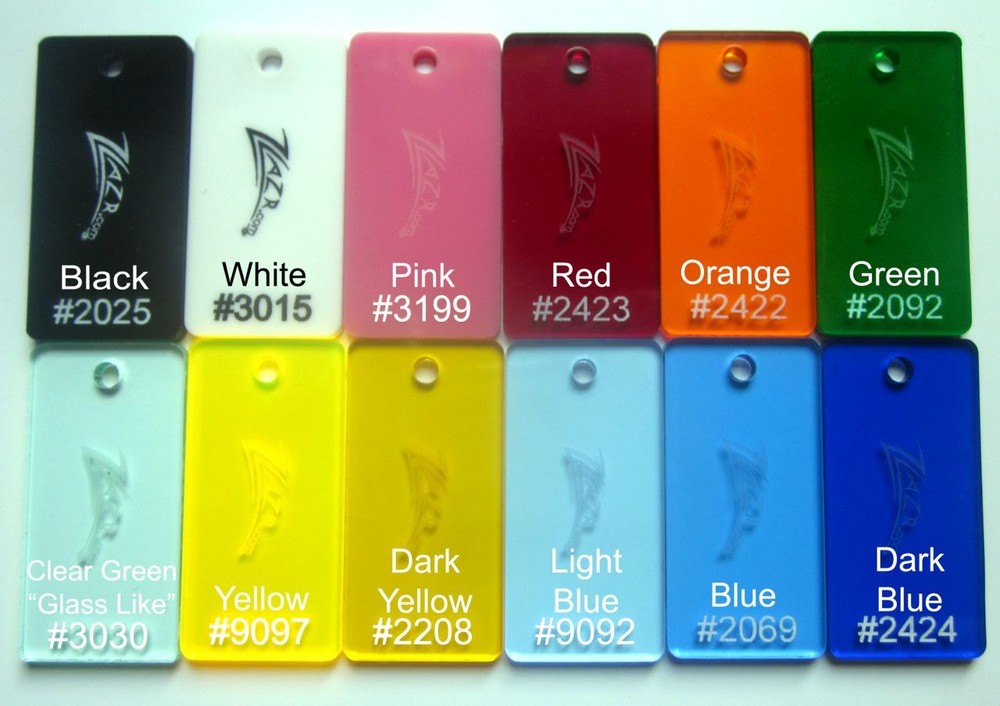 (1) SAMPLE PIECE 1/8″x1.5″x1.5″ Colored Acrylic Plastic Plexiglas 1 Small Square