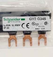 Schneider Electric GV2G345 Busbar Link 3 Phases, 63A/690V