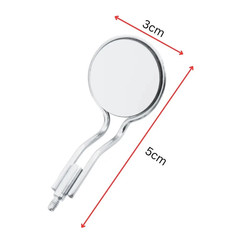 10x Mouth Mirrors Double Sided Front Surface No. 5 With 2x Scale Handles Dental