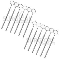 12 pcs Dental Mouth Mirror #5 w/Handle Dental Instrument