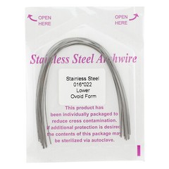 100pcs Dental Ortho Arch Wire Natural Niti Stainless S Round Rectangular Ovoid