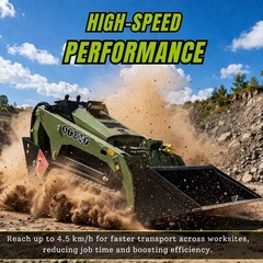 TYPHON STOMP V1000 1.5Ton Skid Steer Loader Kubota D1105 w Grapple and Bucket