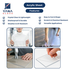 Clear Acrylic Plexiglass Sheet – Various Sizes, 1/8″, 1/4″, 1/2″ Thickness
