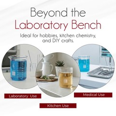 Karter Scientific Low Form Glass Beaker 5 Piece Set 50, 100, 250, 500, & 1000