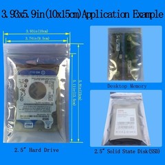 Anti Static Bags,Esd Bags,100Pcs Mixed Sizes Antistatic Resealable Bag for 3.5 H