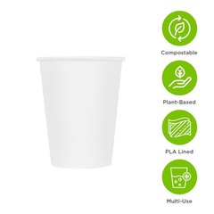 Karat Earth 4oz Eco-Friendly Paper Hot Cups – White (62mm) – 1,000 ct, KE-K504W