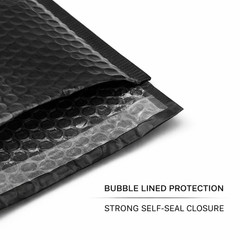 Wholesale 1000 Black Poly Bubble Mailers #000 4×8 Tear & Water Resistant