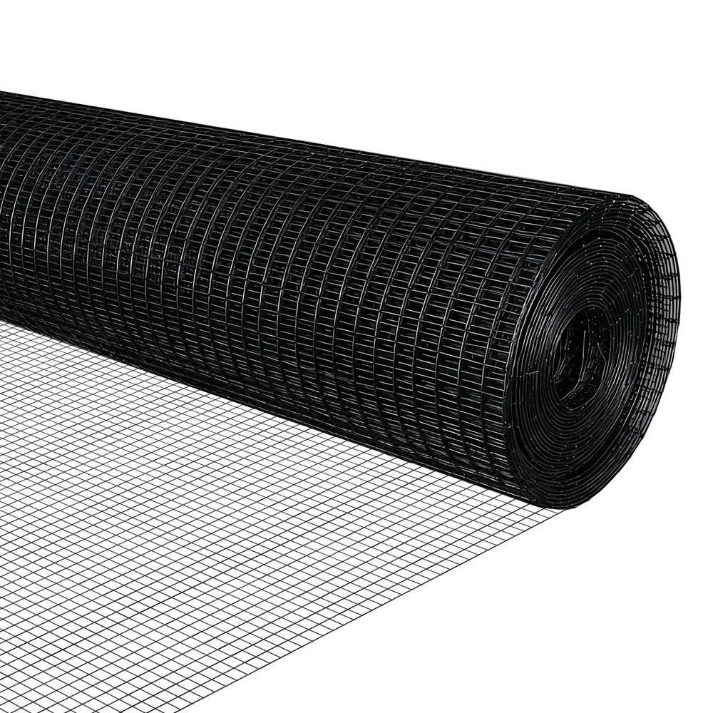Black Hardware Cloth 1/2 inch 19Ga PVC Coated Wire Mesh Vinyl Coated Fence We…