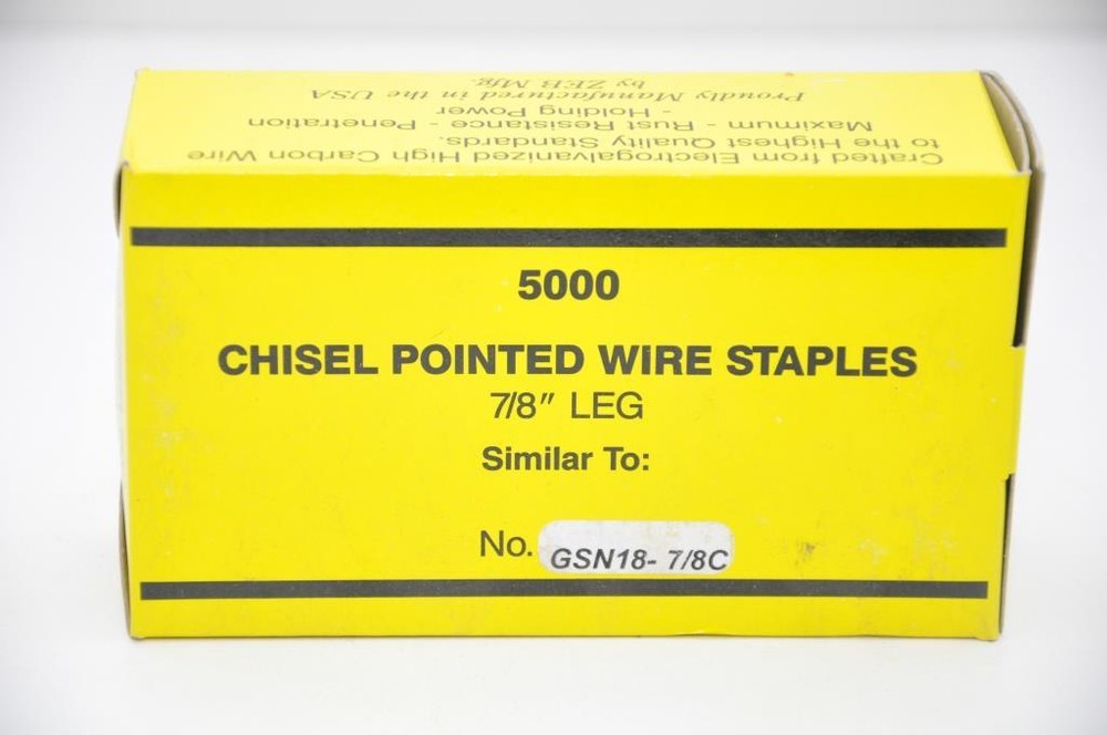 Paslode GSN18 7/8″ Chisel Point Staple, Galv., 1 Case of 10 Boxes (Made by Zeb)