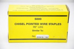 Paslode GSN18 7/8″ Chisel Point Staple, Galv., 1 Case of 10 Boxes (Made by Zeb)