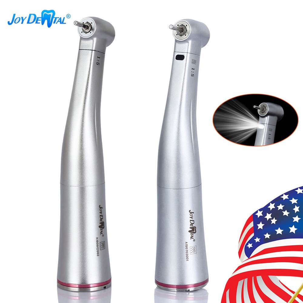 Dental 1:5 Increasing Contra Angle Fiber Optic Handpiece w/E-type Electric Motor