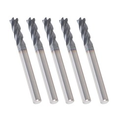 5Set 3/16″ 4 Flute 2″ Overall Length Regular Carbide End Mill TiALN COATED New