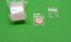 Zip Slide Lock Bags Mini 1×1 2mil Clear 200pc Square Zip Seal Reclosable Baggies
