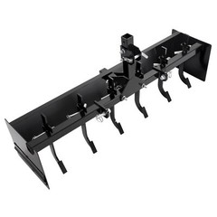 Powder Coated Steel 55″ Box Blade Scraper W/6 Scarifier Shank For Cat 0 Cat 1