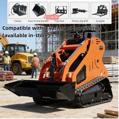 Upgraded 2025 Mini Skid Steer Track Loader Hydraulic Crawler Skid Pickup & Ship