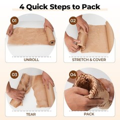 Honeycomb Packing Paper Eco-friendly 12×200 Honeycomb Cushioning Wrap Roll for
