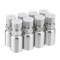 12Pack 1/2″ I.D. Hose x 1/2″ NPTF Male Hydraulic Hose End Crimp Fittings w/Cover