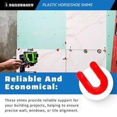 Sandbaggy 1/8″ Plastic Horseshoe Tile Shims – Tile Spacers – U Shaped Shims