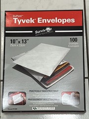 Quality Park Tyvek Envelopes 10″ x 13″ White, Box Of 100 #R1580 Brand New