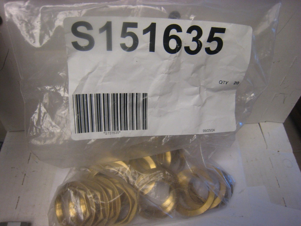 20 yes 20 Pipe Hex Flange Lock Nuts Female For Bath Sink Drains Solid Brass