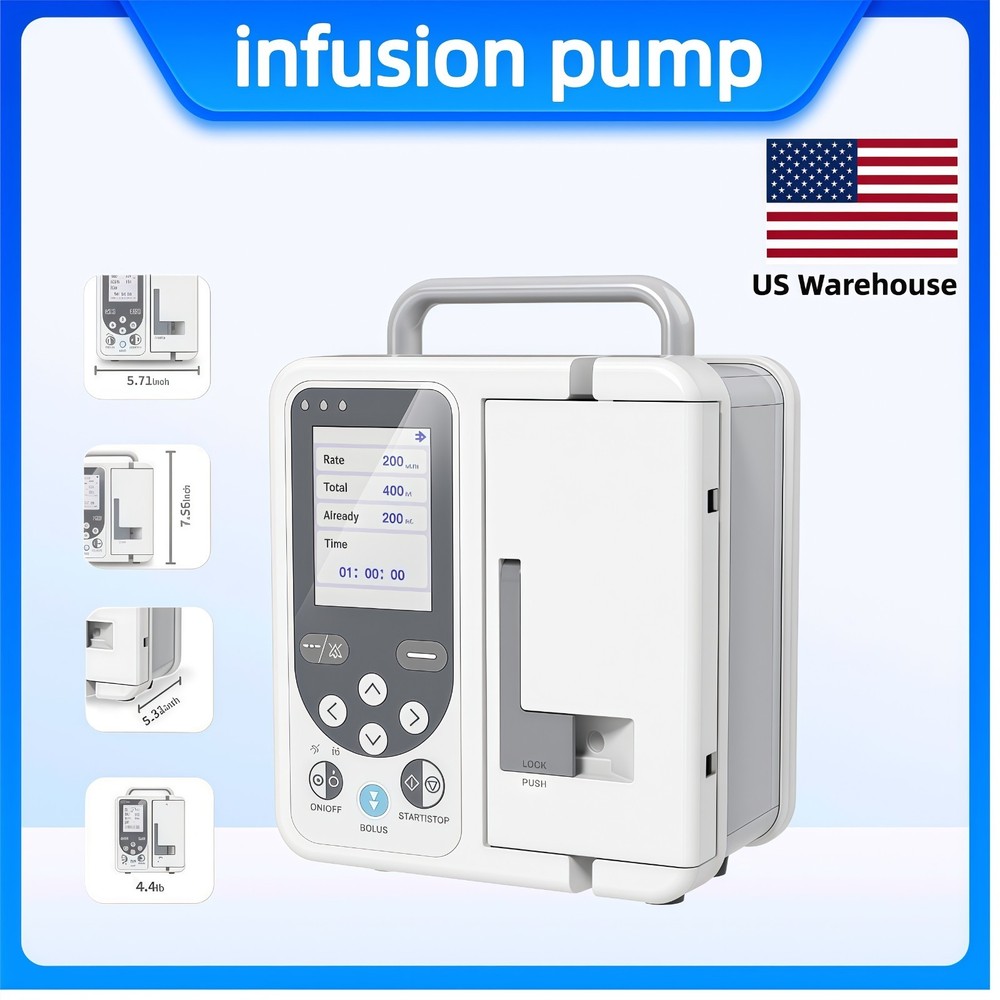 US Stock Human Use Volumetric Infusion Pump – High Precision with Alarm System