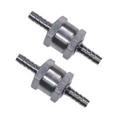 1/4″ Fuel Check Valve One Way Inline Non Return Diesel Gasoline Black 6mm 2Pcs