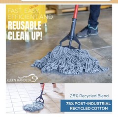 Bison Life KLEEN HANDLER Nano Microbial General Cleaning Mop – 2 Mops