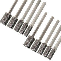 60 Grit Diamond Coated Grinding Bit Sets 1/8″ Shank Cylinder Head Rotary Diamond