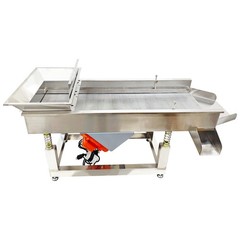 110V Linear Vibrating Screen Stainless Steel 3mm Hole 3000RPM Dual Motor